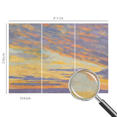 Zelfklevend fotobehang op maat met een pastelkleurige hemel