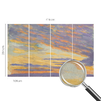 Zelfklevend fotobehang op maat met een pastelkleurige hemel