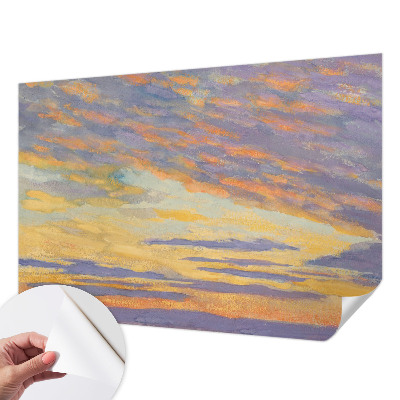 Zelfklevend fotobehang op maat met een pastelkleurige hemel