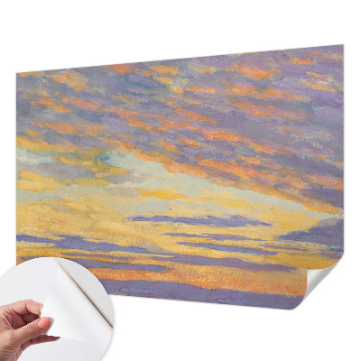 Zelfklevend fotobehang op maat Pastelkleurige hemel