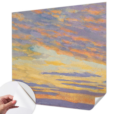 Zelfklevend fotobehang op maat Pastelkleurige hemel