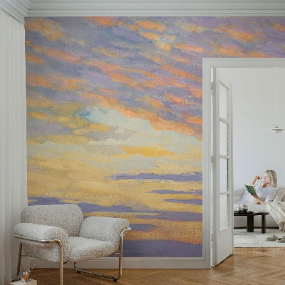 Zelfklevend fotobehang op maat Pastelkleurige hemel