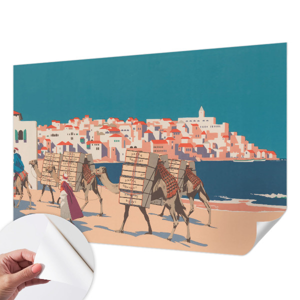 3D fotobehang Kamelenkaravaan