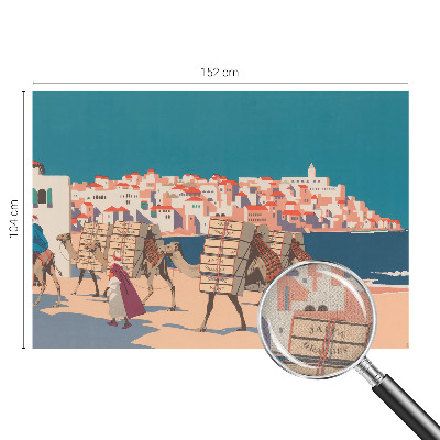 3D fotobehang Kamelenkaravaan