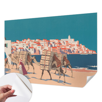 3D fotobehang Kamelenkaravaan