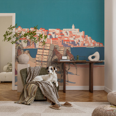 3D fotobehang Kamelenkaravaan