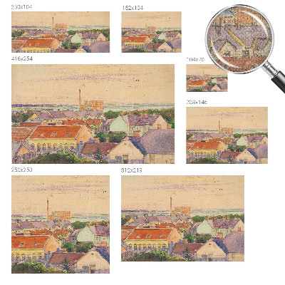 Foto behang voor de kinderkamer Stedelijke daken