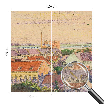 Foto behang voor de kinderkamer Stedelijke daken