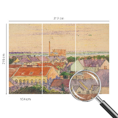 Foto behang voor de kinderkamer Stedelijke daken