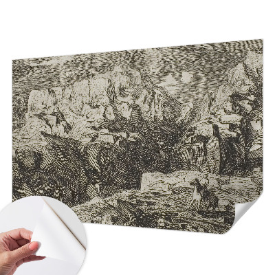 Fotobehang voor kinderkamer met berglandschap als decoratie