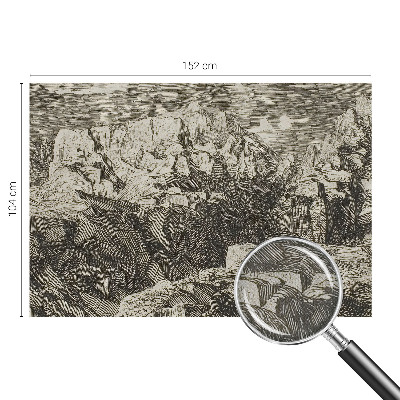 Fotobehang voor kinderkamer met berglandschap als decoratie