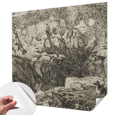 Fotobehang voor kinderkamer met berglandschap als decoratie