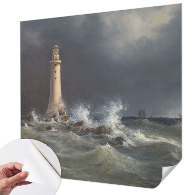 Fotobehang babykamer met een print van zeestormen
