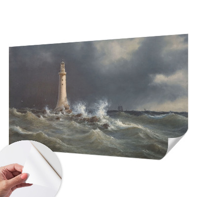 Fotobehang babykamer met een print van zeestormen