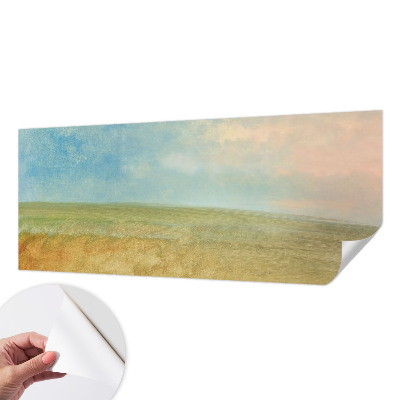 Fotobehang tienerkamer in pasteltinten met geometrische vlakken