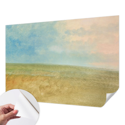 Fotobehang tienerkamer in pasteltinten met geometrische vlakken