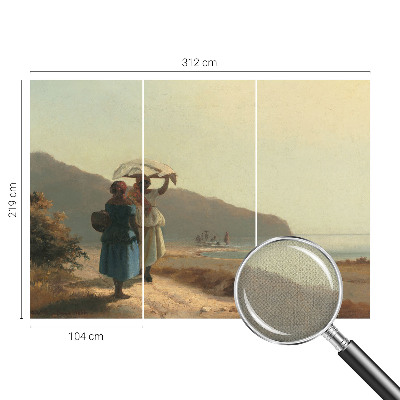 Foto behang voor de keuken Een wandeling langs de kust