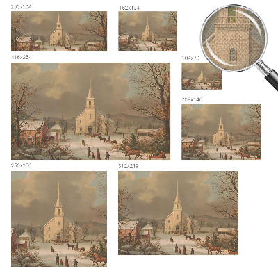 Zelfklevend fotobehang op maat met winterlandschap als motief