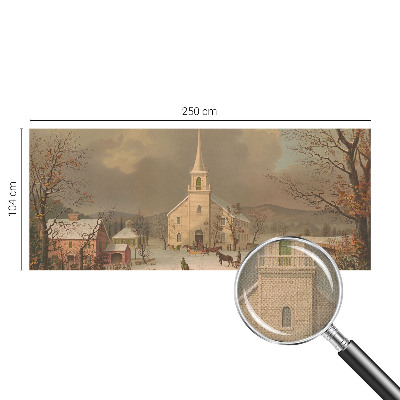 Zelfklevend fotobehang op maat Winterlandschap