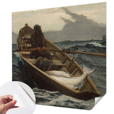 Zelfklevende behangsticker Visser op zee