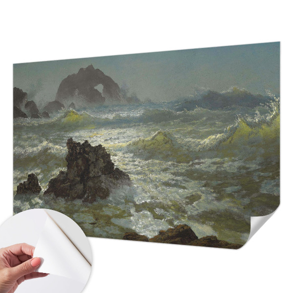 3D fotobehang met een afbeelding van een stormachtige zee