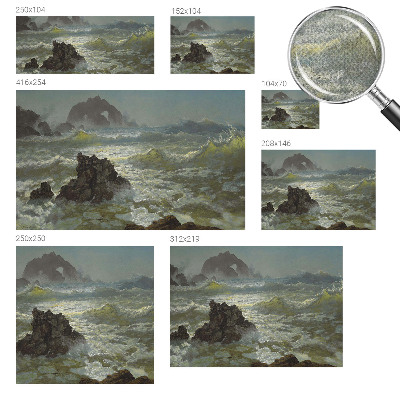 3D fotobehang met een afbeelding van een stormachtige zee