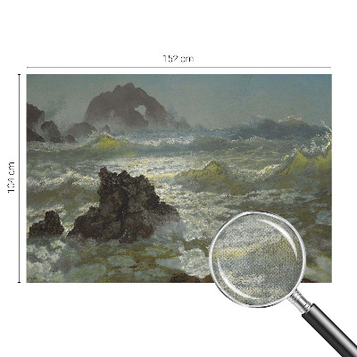 3D fotobehang met een afbeelding van een stormachtige zee