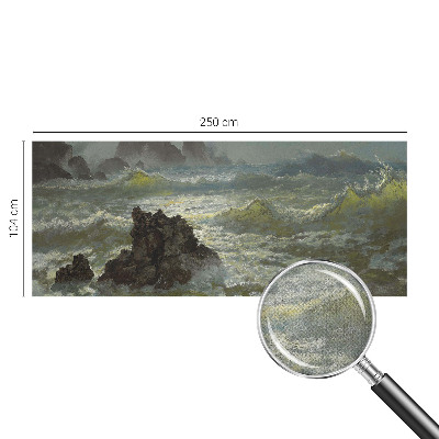 3D fotobehang met een afbeelding van een stormachtige zee