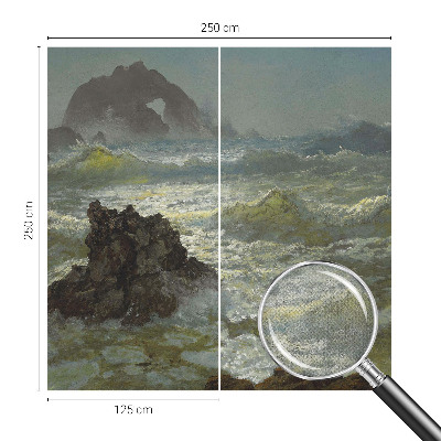 3D fotobehang Stormachtige zee