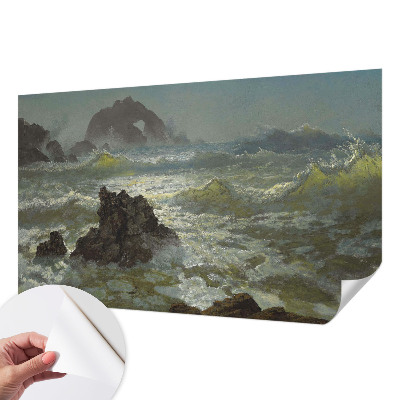 3D fotobehang met een afbeelding van een stormachtige zee