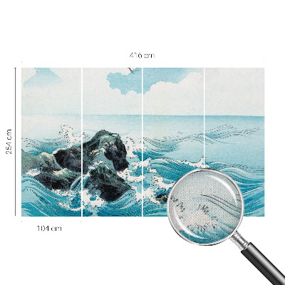 Foto behang voor de kinderkamer met een zeegezicht