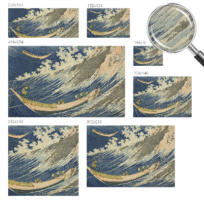 Fotobehang kinderkamer met een patroon van zeegolven
