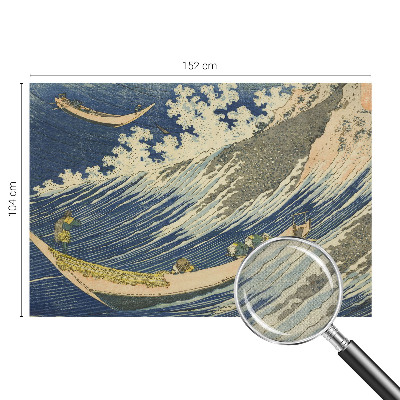 Fotobehang kinderkamer met een patroon van zeegolven