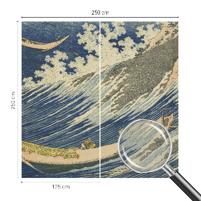 Fotobehang kinderkamer met een patroon van zeegolven
