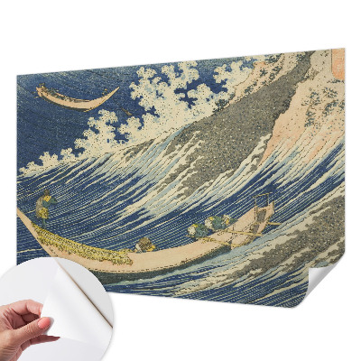 Fotobehang kinderkamer met een patroon van zeegolven