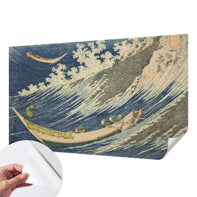 Fotobehang kinderkamer met een patroon van zeegolven