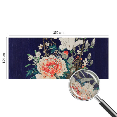 Fotobehang voor kinderkamer met een print van een bloemenmand