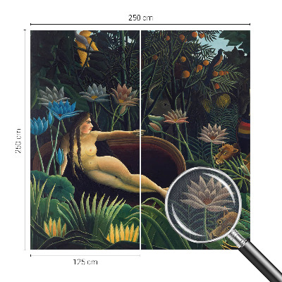 Fotobehang voor de kinderkamer met een exotische junglemotief