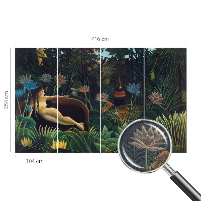 Fotobehang voor de kinderkamer met een exotische junglemotief