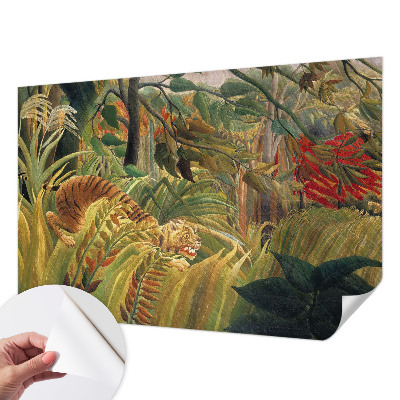 Fotobehang tienerkamer met een exotische tijgerprint