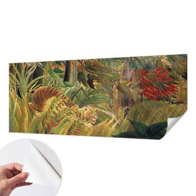 Fotobehang tienerkamer met een exotische tijgerprint