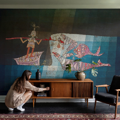 Zelfklevend fotobehang Visser-jager