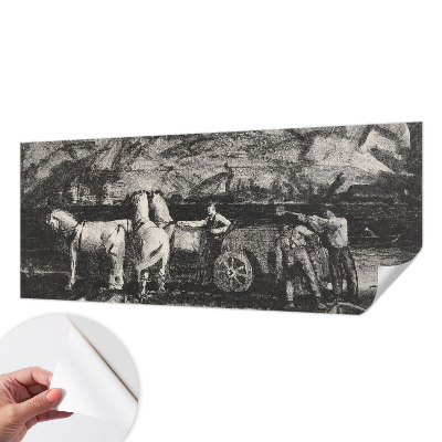 Fotobehang zelfklevend met een dorpsscène