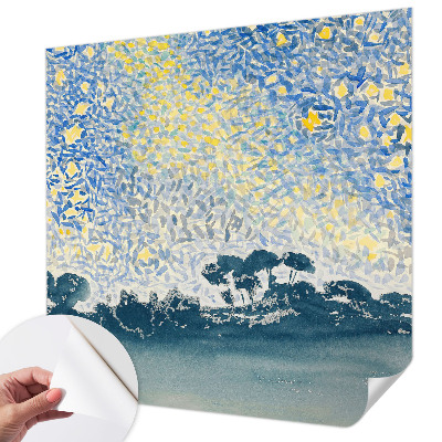 Zelfklevend fotobehang op maat met een abstract sterrenmotief