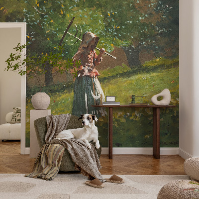 3D fotobehang met het ontwerp 'Herfstmiddag'