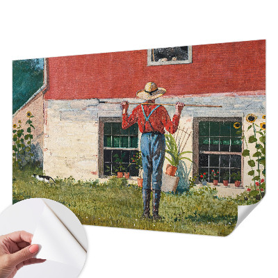 Fotobehang kinderkamer met een dorpsscène