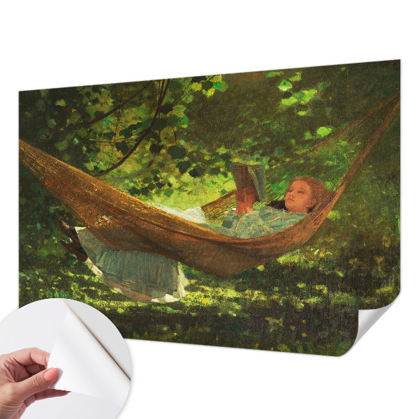 Fotobehang voor kinderkamer met een rustgevend ontwerp van een hangmat