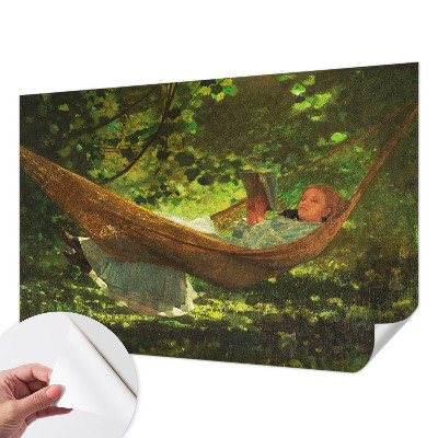 Fotobehang voor kinderkamer met een rustgevend ontwerp van een hangmat