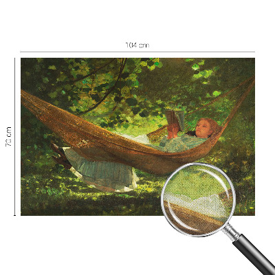 Fotobehang voor kinderkamer met een rustgevend ontwerp van een hangmat