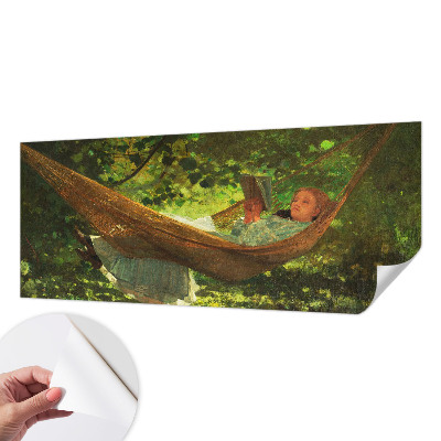 Fotobehang voor kinderkamer met een rustgevend ontwerp van een hangmat